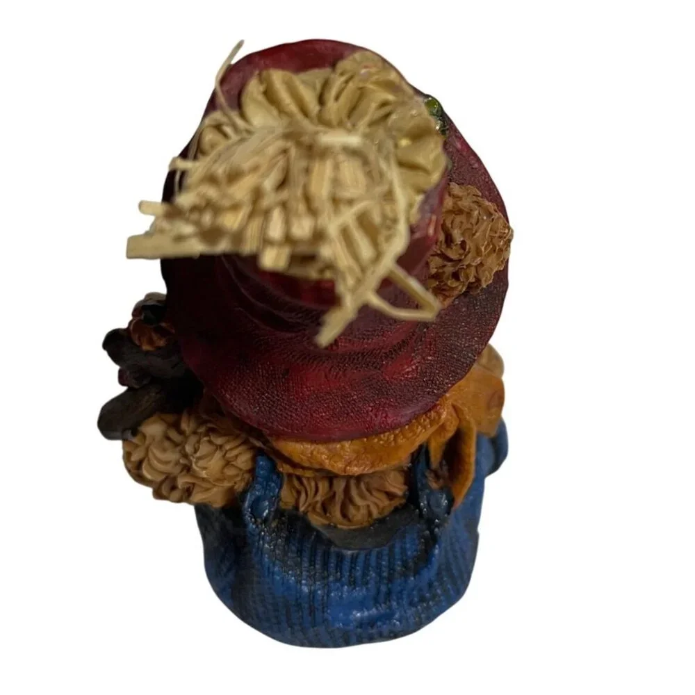 Resin Bear Pumpkin Figurine Fall Harvest Collectible Thanksgiving
